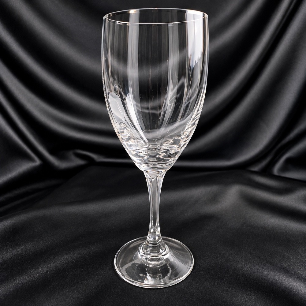 Gorham Andante Platinum Trimmed Crystal Water Glass Goblet 9.25 Inch Tall